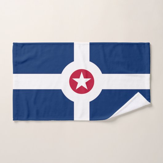 Serviette à main avec Drapeau d'Indianapolis, USA (Serviette à main)