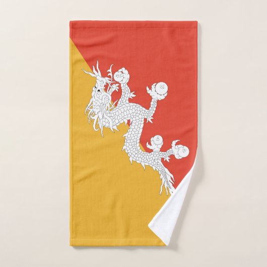 Serviette à main avec Drapeau du Bhoutan (Serviette à main)