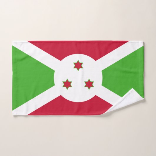 Serviette à main avec Drapeau du Burundi (Serviette à main)