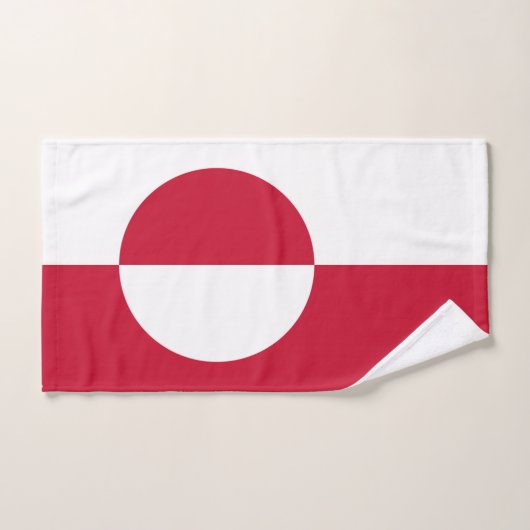 Serviette à main avec drapeau du Groenland (Serviette à main)