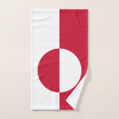Serviette à main avec drapeau du Groenland (Serviette à main)