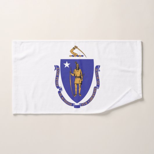 Serviette à main avec Drapeau du Massachusetts Eta (Serviette à main)