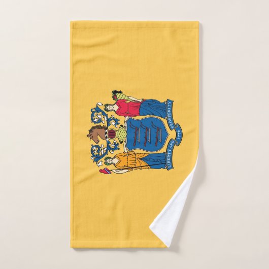 Serviette à main avec Drapeau du New Jersey State, (Serviette à main)