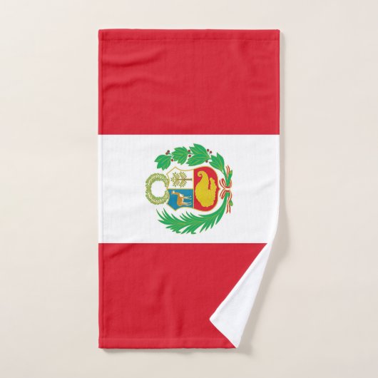 Serviette à main avec Drapeau du Pérou (Serviette à main)