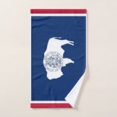 Serviette à main avec Drapeau du Wyoming State, US (Serviette à main)