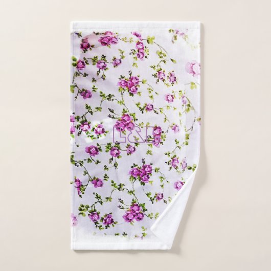 Serviette à main avec fleurs  (Serviette à main)