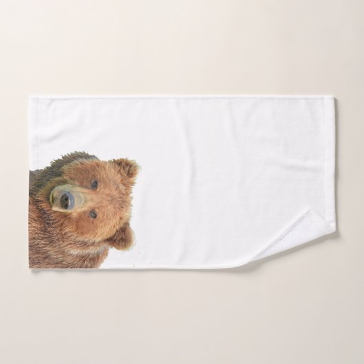 Serviette à main avec ours grizzli (Serviette à main)