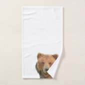 Serviette à main avec ours grizzli (Serviette à main)