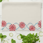 Serviette à main beige Floral (Plié)