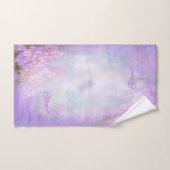 Serviette à main Bitachon aux fleurs violettes (Serviette à main)