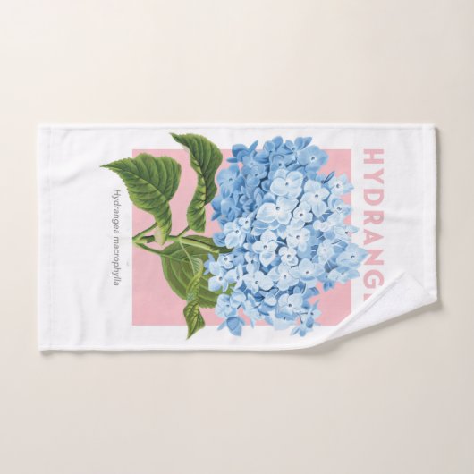 Serviette à main bleue Hydrangea (Serviette à main)