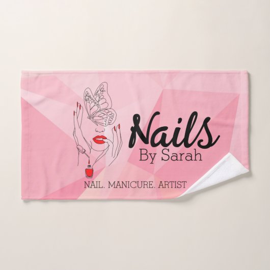 Serviette à main d'art à ongles (Serviette à main)