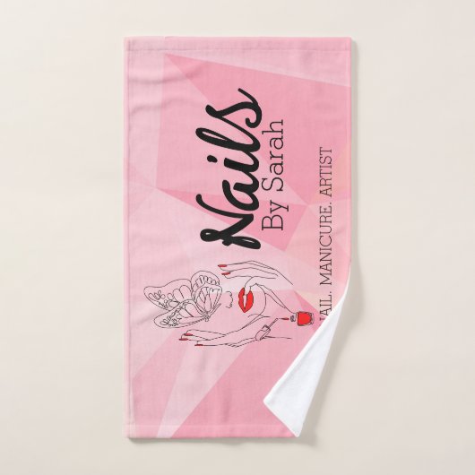 Serviette à main d'art à ongles (Serviette à main)