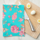 Serviette à main de cuisine/Floral (Quart Plié)