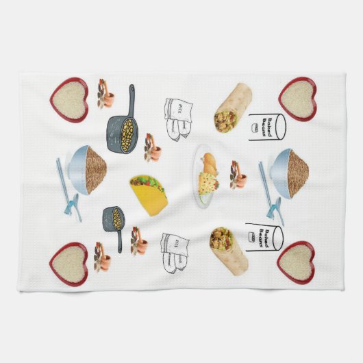 Serviette à main de la cuisine de riz et de harico (Horizontal)