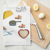 Serviette à main de la cuisine de riz et de harico (Quart Plié)