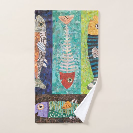 Serviette à main de la salle de bain de poisson (Serviette à main)