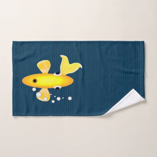 Serviette à main de poisson rouge (Serviette à main)