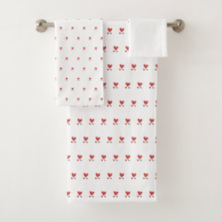Serviette à main du coeur