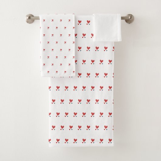 Serviette à main du coeur (En situation)