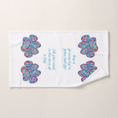 Serviette à main empreinte de patte de chien Love  (Serviette à main)