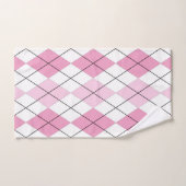 Serviette à main en Jacquard rose et blanc (Serviette à main)