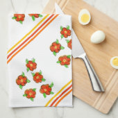 Serviette à main fleurie (Quart Plié)