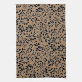 SERVIETTE À MAIN FLEURIE / BROWN & NOIRE ! (Vertical)