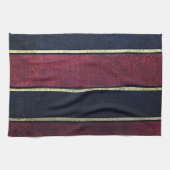 Serviette à main Gold Burgundy Black Stripe (Horizontal)