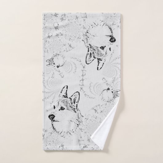 Serviette à main Motif Corgi (Serviette à main)