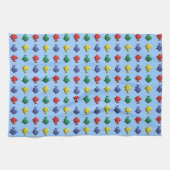 Serviette à main Motif de poisson coloré (Horizontal)