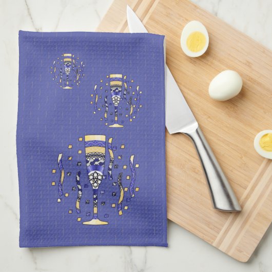 Serviette à main pour le Nouvel An (Quart Plié)