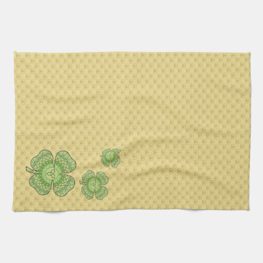 Serviette à main Shamrock celtique (Horizontal)