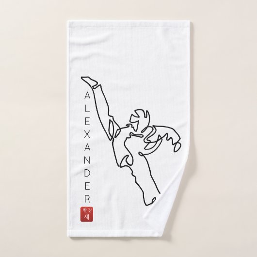 Serviette à main TAEKWONDO DWICHAGI back kick (Serviette à main)
