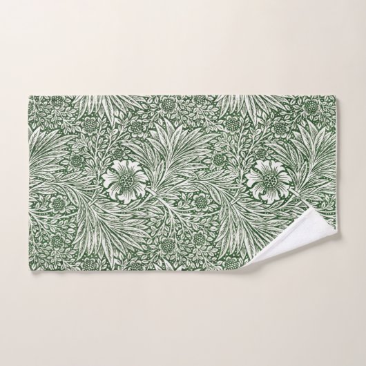 Serviette à main: WILLIAM MORRIS : MARIGOLD VERT (Serviette à main)
