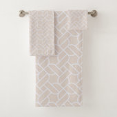 Serviette à motif de corde beige (En situation)