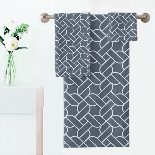 Serviette à motif de corde bleue