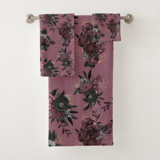 Serviette à motif de fleurs de Bourgogne (En situation)