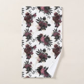 Serviette à motif de fleurs de Bourgogne (Serviette à main)