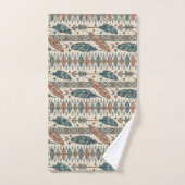 Serviette à motif fléché avec une touche ethnique (Serviette à main)