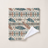 Serviette à motif fléché avec une touche ethnique (Gant de toilette)