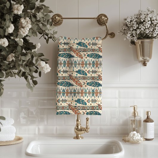Serviette à motif fléché avec une touche ethnique