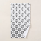 Serviette à motif floral gris (Serviette à main)
