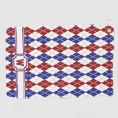 Serviette à motifs de losanges americana de golf (Horizontal)