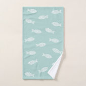 Serviette à motifs de poisson (Serviette à main)
