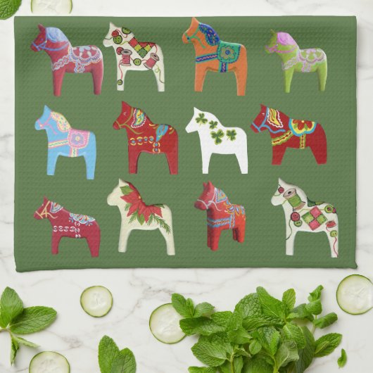 Serviette à plat de Diverse Dala (Plié)