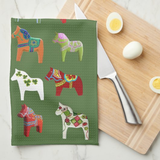 Serviette à plat de Diverse Dala (Quart Plié)