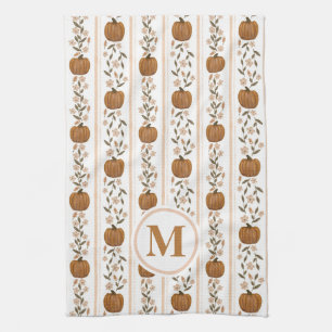 Serviette à plat Floral Citrouille Thanksgiving su