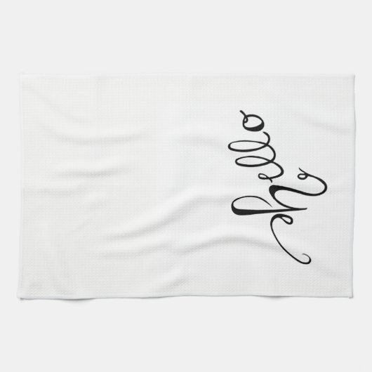 Serviette à plat Hello (Horizontal)
