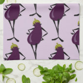 SERVIETTE À PLAT MOTIF FASHIONISTA EGGPLANT CUISIN (Plié)
